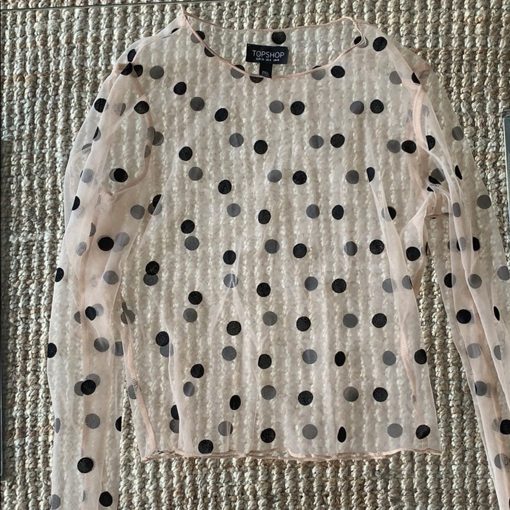Topshop Polka Dot Top